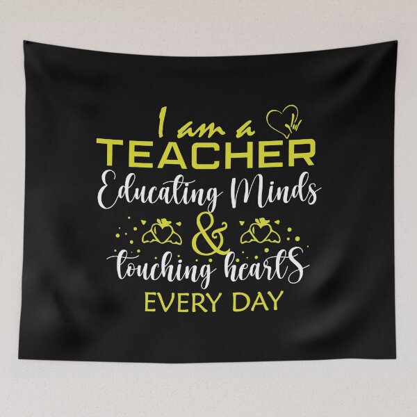 Item preview, I am a Teacher Educating Minds & Touching Hearts Every Day designed and sold by AuroraApparel.