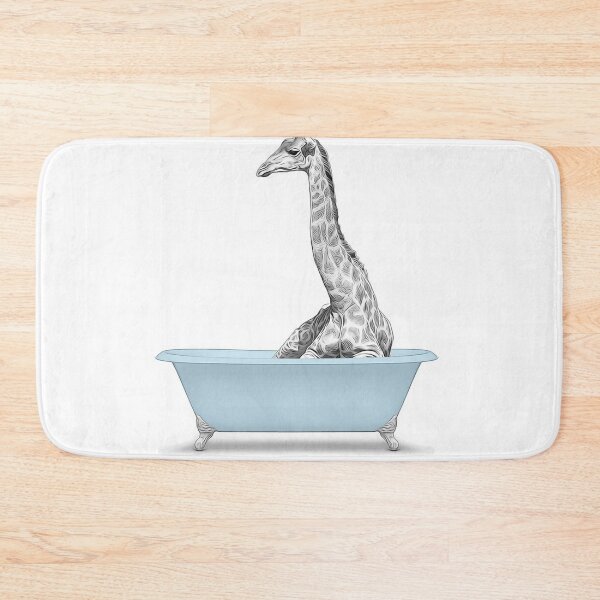 Item preview, bathroom art, giraffe wall art, bathroom wall art, bathroom kids art, bathroom decor, bathroom wall decor, animal art, black and white art designed and sold by susannartinez.