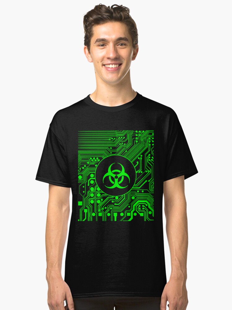 "Green Biohazard (Cybergoth)" T-shirt by MeteorsAndStars ...