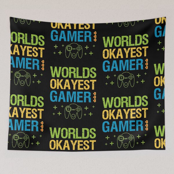Item preview, Worlds Okayest Gamer Funny Video Gamer Gift  designed and sold by FunSilly.