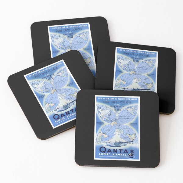 Item preview, Vintage Travel Poster Australia Qantas  designed and sold by elenega.