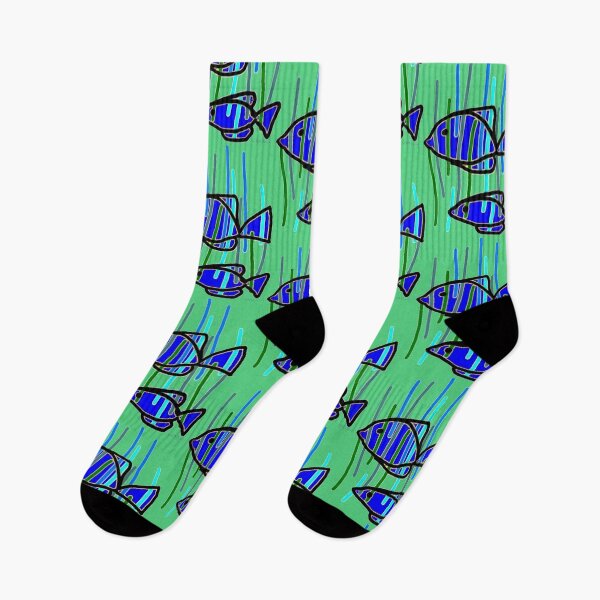 Item preview, Blue fish couple marry in love harmony friends vacation diving sea designed and sold by G-M-Designs.
