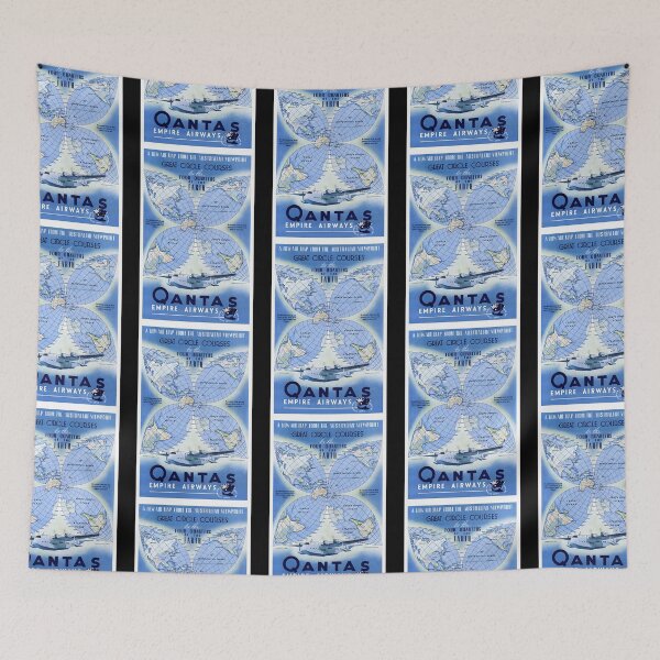 Item preview, Vintage Travel Poster Australia Qantas  designed and sold by elenega.