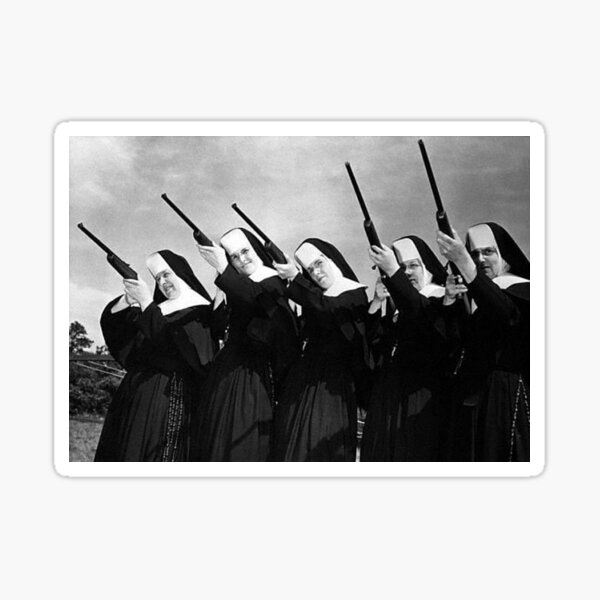 Aperçu de l'œuvre Nonnes avec des armes à feu dans le passé créée et vendue par LeroyLanier.