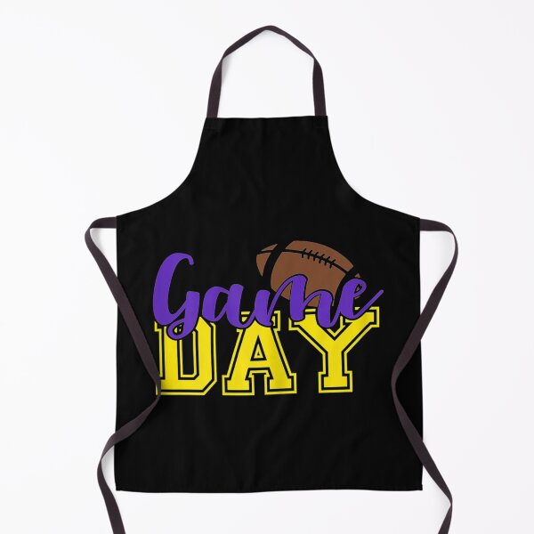 Item preview, Purple and Gold Football Game Day Vibes Football Lover designed and sold by BaldricShop.