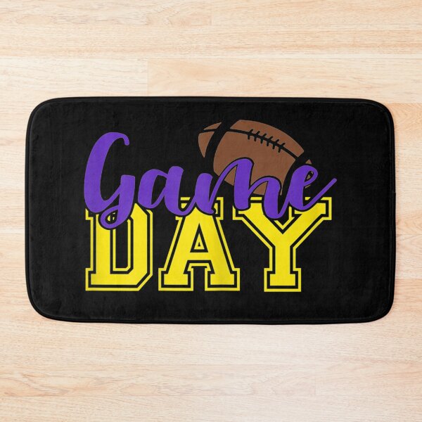 Item preview, Purple and Gold Football Game Day Vibes Football Lover  designed and sold by BaldricShop.