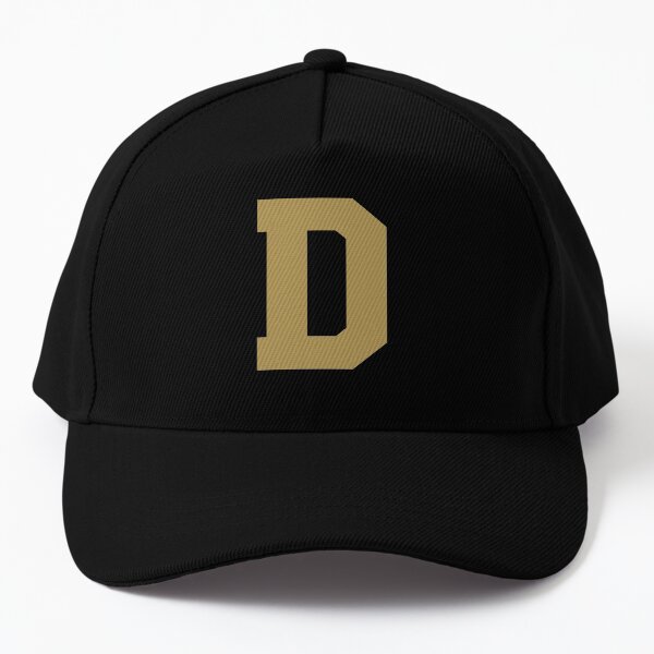 Alphabet, Gold D, Sports letter D Baseball Cap