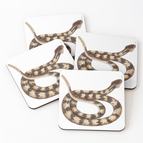 Item preview, Vintage Brown Rattle Snake Reptile From The Bahama Islands Serpent designed and sold by wackodesign.