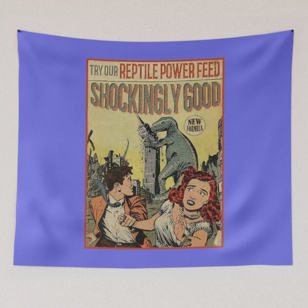 Artikelvorschau, Vintage Zilla Reptile Monster Retro Horror Poster Eidechsenhalter Geschenk entworfen und verkauft von TheAplus.