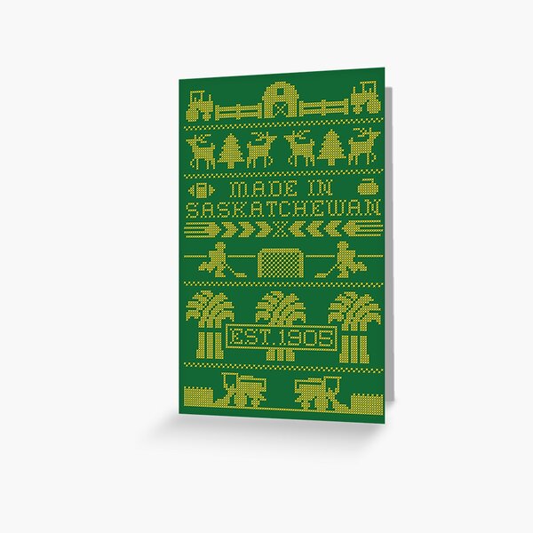 Item preview, Saskatchewan Ugly Sweater (Yellow) designed and sold by madeinsask.
