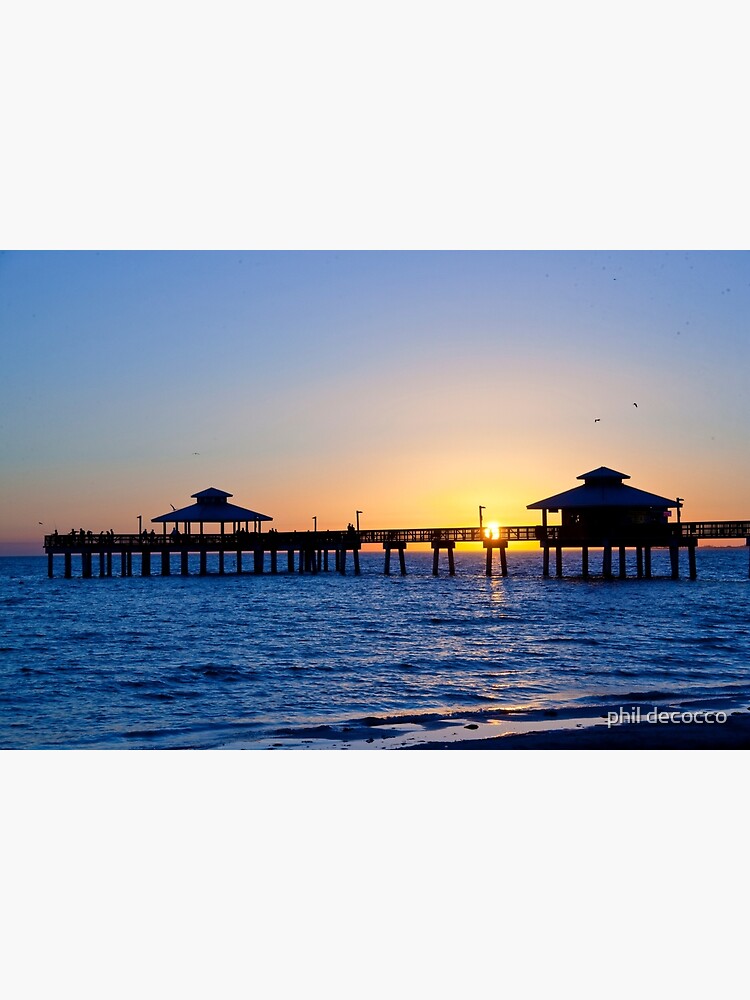 Fort Myers Beach Fishing Pier Poster for Sale by phil decocco