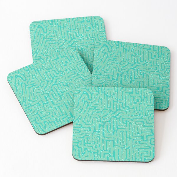 Item preview, Doodle Squiggle Line, Blue and Teal designed and sold by Miranda Benson.