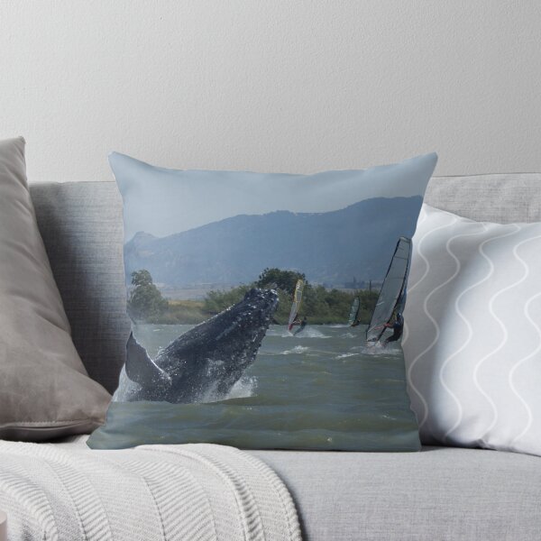 Item preview, Humpback Whale Breaching by Windsurfers designed and sold by BravuraMedia.