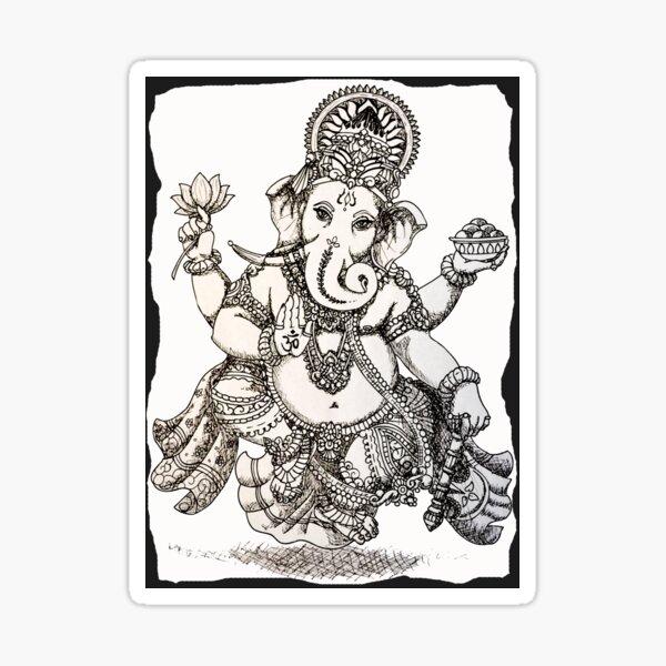 Sticker Elephant Tattoo Redbubble