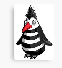 Penguin Punk with a Cute Face Metal Print