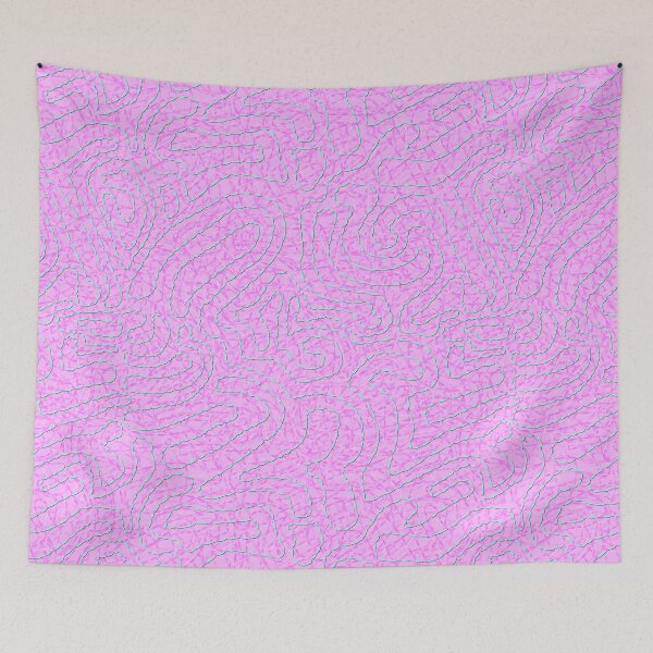 Item preview, Squiggly Line Doodle with some noise, Pink and Blue designed and sold by Miranda Benson.