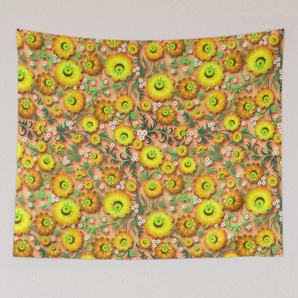 Item preview, khokhloma flower yellow designed and sold by Aleks96.