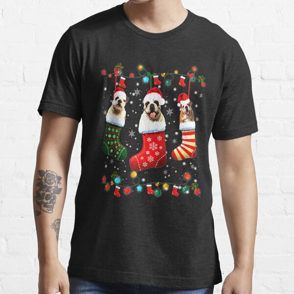 English Bulldog Socks Xmas Dog Essential T-Shirt