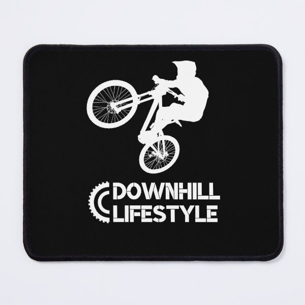Lifestyle Biker silhouette going downhill Mouse Pad