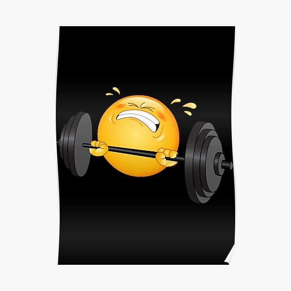 weightlifter-emoji-poster-by-lemmondsne-redbubble