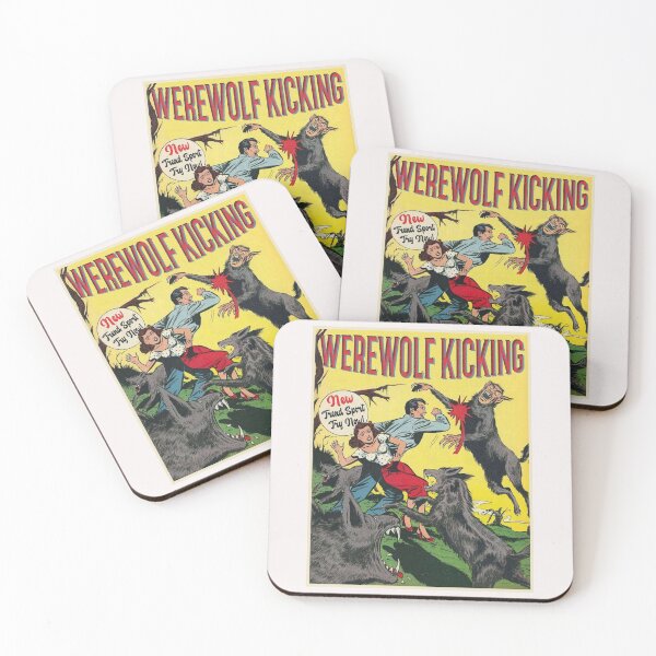 Item preview, Vintage Werewolf Kicking Sport Retro Horror Poster Wolf Gift designed and sold by TheAplus.