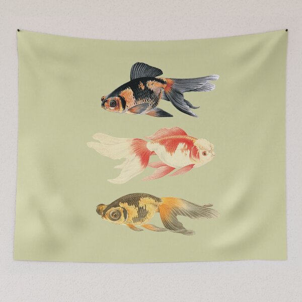 Item preview, Botanical Fish Trio on Sage designed and sold by Chiccountry.
