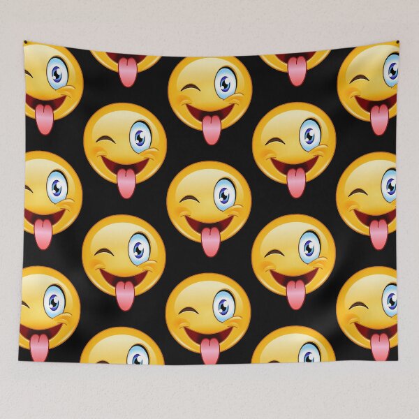 Item preview, Lengua atascada y guiñando un ojo Emoji designed and sold by JatayaSant.