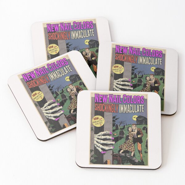 Item preview, Vintage Nail Color Laquer Retro Horror Poster Skeleton Graveyard Gift designed and sold by TheAplus.