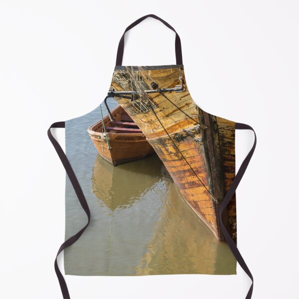 Item preview, Like Mother and Child - Old Wooden Ship and Boat Anchored Side by Side designed and sold by Georgia Mizuleva.