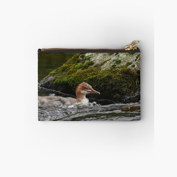 Item preview, Against the stream. Young Common merganser designed and sold by Jouko Lehto Photography.