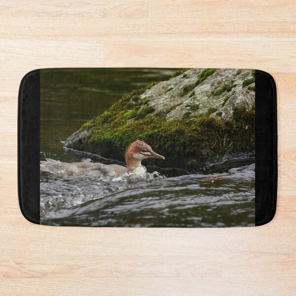 Item preview, Against the stream. Young Common merganser designed and sold by Jouko Lehto Photography.