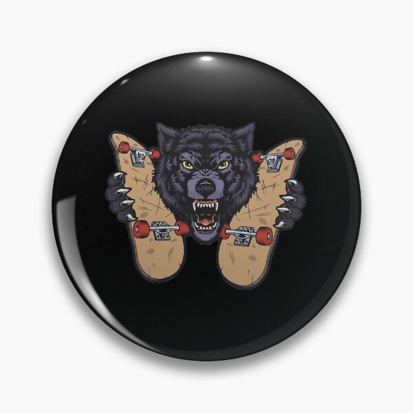 Item preview, Skateboard wolf skateboarder angry dangerous   designed and sold by GarveKrissi1945.