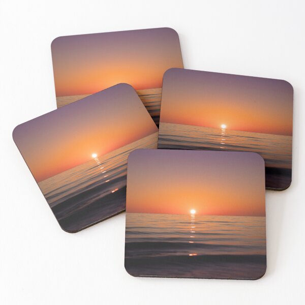 Item preview, Distant Sun setting in clear skies over a calm and serene ocean of perfection designed and sold by James-Cole.