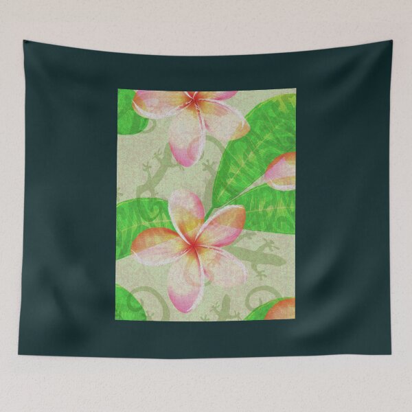 Item preview, Polynesian Plumeria Tapa Print designed and sold by CorentinTolisso.