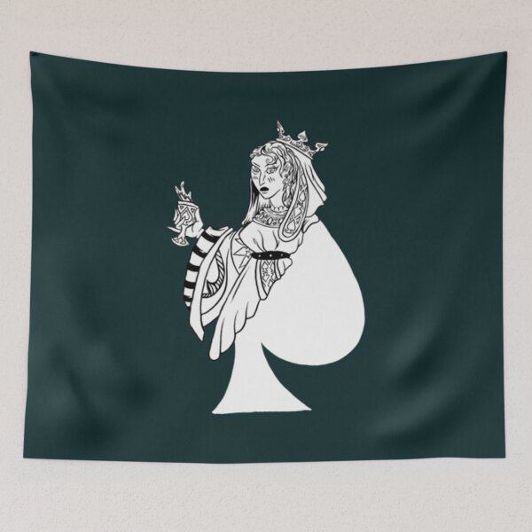 Item preview, Queen of Spades Black and White designed and sold by CorentinTolisso.