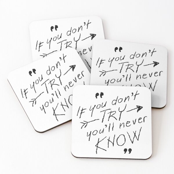 Item preview, If you don't try you will never know motivational quote designed and sold by nerdgurllreadz.