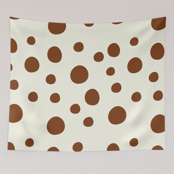 Item preview, Irregular polka dots pattern on cream color background designed and sold by Giree07.