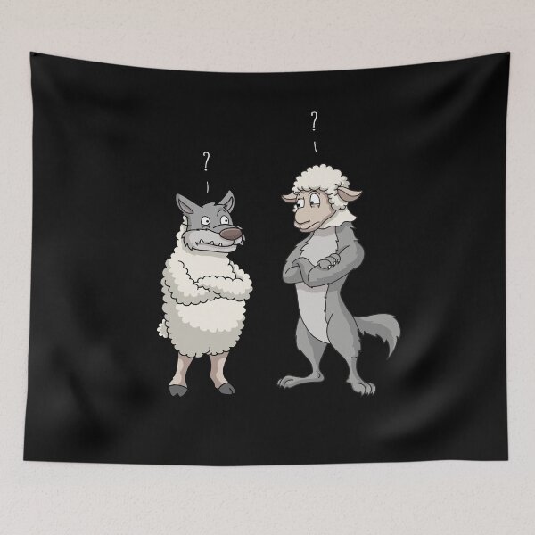 Item preview, Funny Ironic Wolf In Sheep Clothing designed and sold by Basti09.