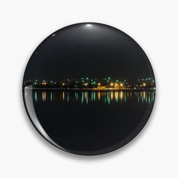 Item preview, Nighttime street lights reflecting blurry streaks along the waterfront of Lake Wendouree in Ballarat designed and sold by James-Cole.
