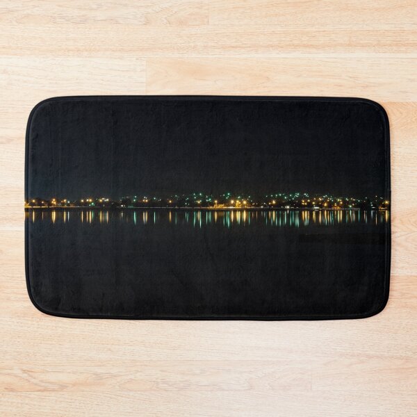 Item preview, Nighttime street lights reflecting blurry streaks along the waterfront of Lake Wendouree in Ballarat designed and sold by James-Cole.