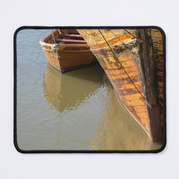 Item preview, Like Mother and Child - Old Wooden Ship and Boat Anchored Side by Side designed and sold by Georgia Mizuleva.