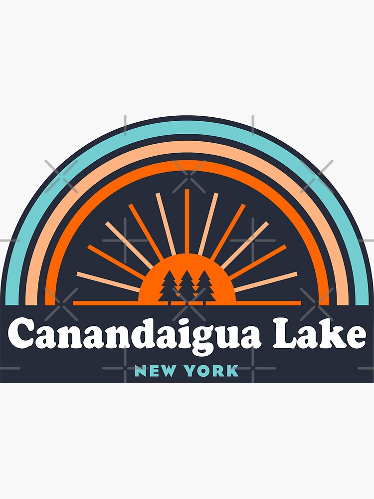 "Canandaigua Lake New York Rainbow" Sticker for Sale by esskay Redbubble