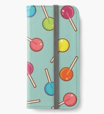 Lollipop Pattern Blue iPhone Wallet/Case/Skin