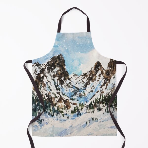 Item preview, Watercolor Snowy Mountain Range designed and sold by Vector Scout Lab.