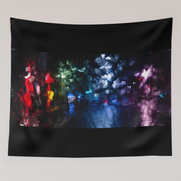Item preview, Blurry city lights at night distorted through a rainy windscreen designed and sold by James-Cole.