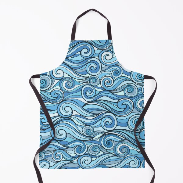 Item preview, Blue Ocean Waves Pattern designed and sold by Vector Scout Lab.