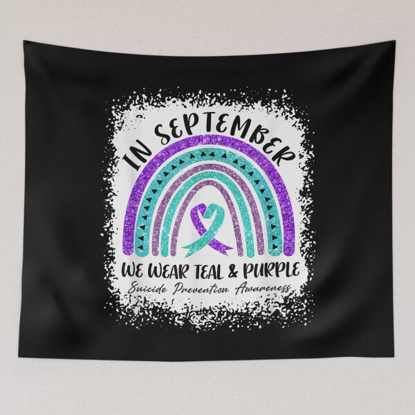 Item preview, Rainbow In September We Wear Teal and Purple  designed and sold by CuthbertShop.