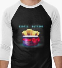 Exotische Butter Baseballshirt mit 3/4-Arm