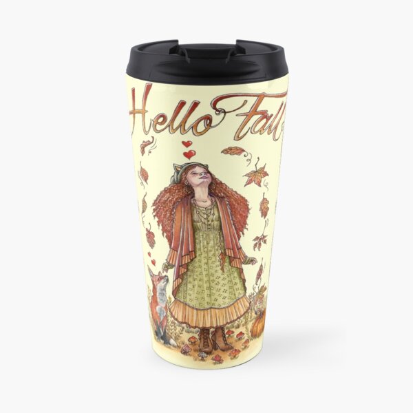 Hello Fall Taza de café de viaje