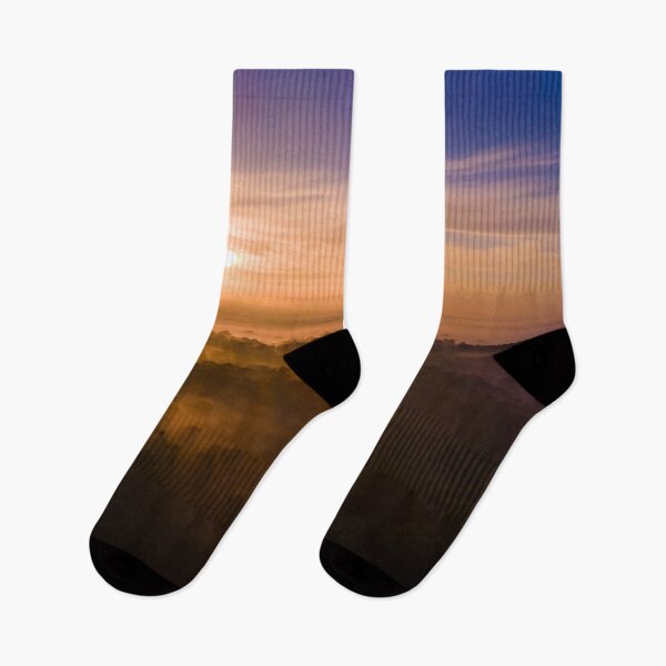 Item preview, Sunrise shining golden rays through the early morning fog softly blanketing a prehistoric landscape designed and sold by James-Cole.
